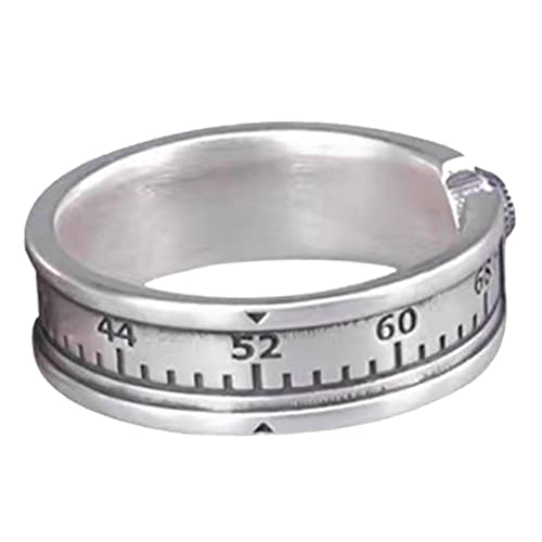 minkissy Damen Ring Silber Vintage Finger Ring Schmuckdekoration für Mädchen für Partys und Alltag Robuste Verarbeitung nicht Brechend oder Verformbar von minkissy