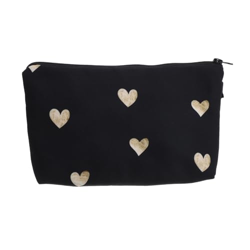 minkissy Damen Tragbare Kosmetiktasche Mit Herz Muster Multifunktionale Kosmetiktasche Für Make up Und Toilettenartikel Organizer Für Unterwegs Ideale Aufbewahrungslösung Für Reisen Und von minkissy