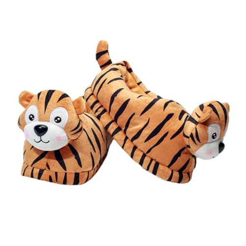 minkissy Damen Winter Hausschuhe Plüsch Slipper mit Rutsch Sohle Dicke Sohle Warmhaltend Leicht Angenehm Rutschfest Atmungsaktiv Cartoon Design für Innenbereich von minkissy