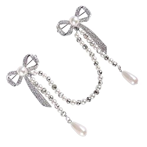 minkissy Damenbrosche mit Perlen und Funkelnder Strass Tassel Kreative Legierungs Brosche als Anstecknadel für Kleidung Festliche Dekoration für Jacken Kleider und Taschen von minkissy