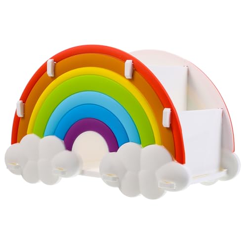 minkissy 3gitter Regenbogen-stiftehalter Für Schreibtisch Aufbewahrung Für Stifte Und Make-up Desktop-organizer Für Büro Und Klassenzimmer von minkissy