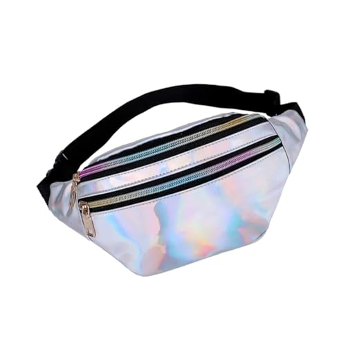 minkissy Glänzende Taillentasche Für Damen Brusttasche Mit Farbenfrohem Druckdesign Multifunktionale Aufbewahrungstasche Für Reisen Wandern Und Freizeitaktivitäten von minkissy