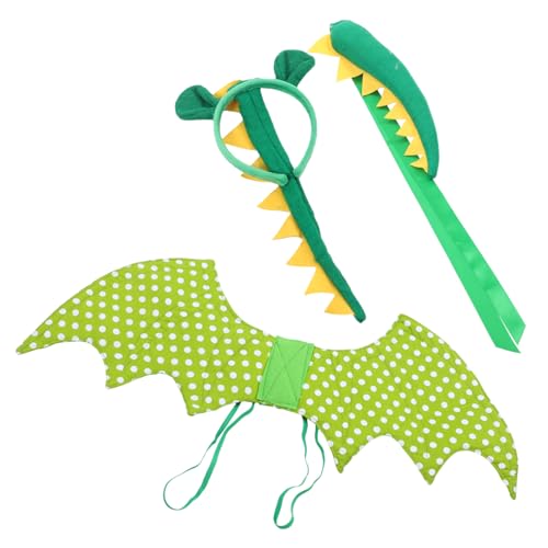 minkissy Dinosaurierkostümset Für Kleine Mädchen Mit Dinosaurierflügel Dinosaurierstirnband Dinosaurierschwanz Prop Für Cosplay-partys Tanzveranstaltungen Und Kostümpartys von minkissy