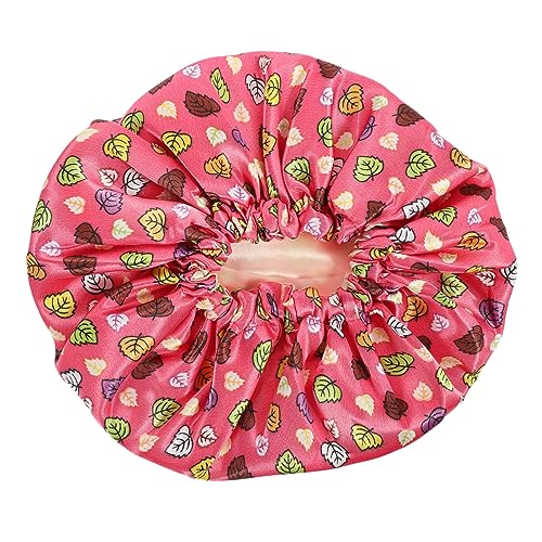 minkissy Portable Schlafmütze Für Mädchen Einstellbare Satin Schlafhaube Mit Breitem Gummiband Für Täglichen Gebrauch Für Duschen Schlafen Und Doppeltes Design von minkissy