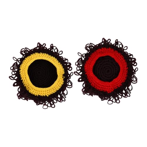 minkissy Dreadlock-kappe Für Junge Mädchen Gestrickte Kostümkappe Kopfbedeckung Foto-shootings Kinderkostüm Accessoire Für Partys Und Halloween Aus Weichem Wollgarn Bequemer Sitz von minkissy