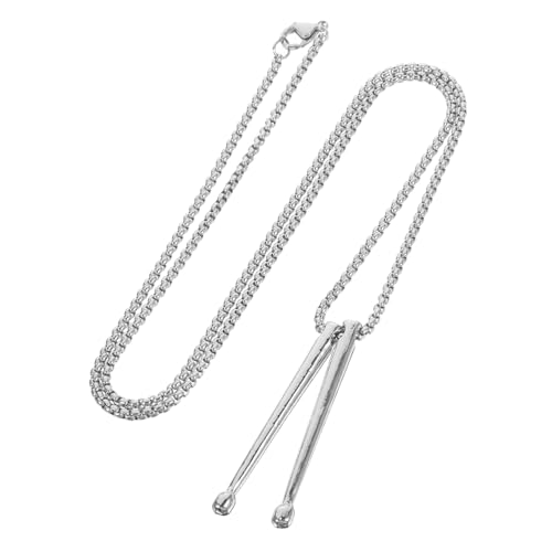 minkissy Trommelstock-halskette Für Frauen Mit Anhänger Aus Metall Musikalischer Schmuck Für Damen Trendiges Accessoire Für Alltag von minkissy