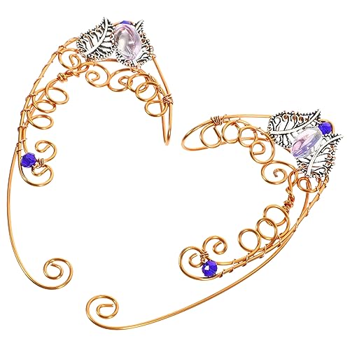 minkissy Durchdringende Ohrmanschetten für Damen Handgefertigte Elfen Ohrclips für Festivals Langlebig und Vielseitig für Verschiedene Outfits und Anlässe von minkissy