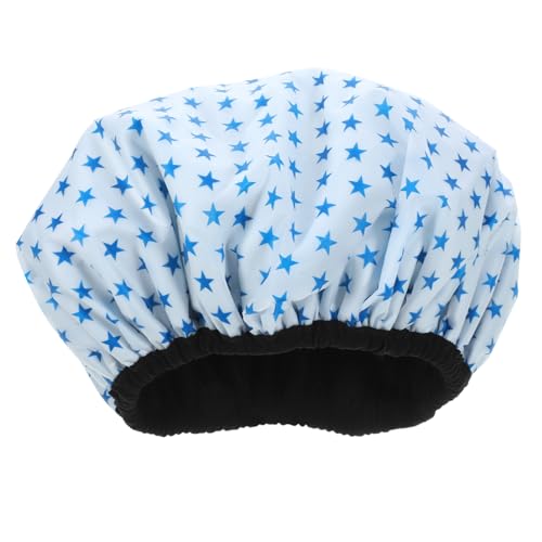 minkissy Duschhaube funktionsmütze swim cap women Duschkopfkappe wiederverwendbare Badekappe dreischichtige Badekappe dekorative Badekappe Herz trockene Haarkappe schmücken von minkissy