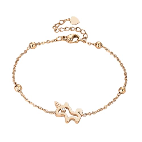 minkissy Einhorn Armband für Mädchen Vergoldete Handgelenkkette mit Zartem Design Langlebig und Perfektes für von minkissy