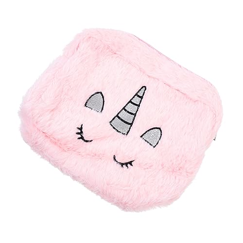 minkissy Einhorn-Kosmetiktasche Reise-Make-up Flauschige Schminksets Für Damen Reisen Duschbeutel Kulturbeutel Makeup Pinsels Bag Makeup Tasche Make-up-etui Stift Karikatur Frau Garn von minkissy