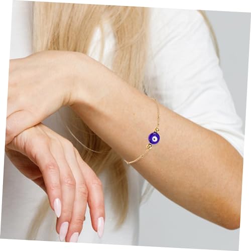 minkissy Einstellbares Armband mit Bösem Blick für Damen Blaues Auge Charme Schmuck Modisches String Armband Minimalistisches Design Perfektes für Alltag und Feiern von minkissy