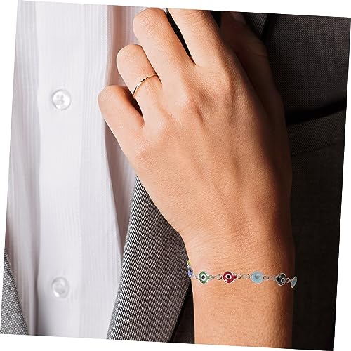 minkissy Einstellbares Evil Eye Armband Damen Beaded Blaue Perlen Schmuck Handgelenk Dekoration Modisches Bösem Blick Armband für Alltag und von minkissy