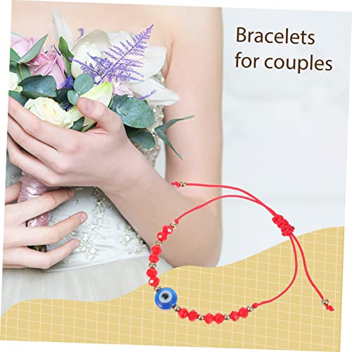 minkissy Einstellbares Evil Eye Fadenarmband Armband Verstellbares Geflochtenes Modeschmuck Unisex Armband für Damen und Herren Modisches Glücksbringer Schmuckaccessoire für Alltag und von minkissy