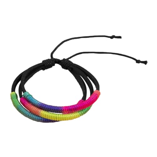 minkissy Einstellbares String Armband für Frauen Dreischichtiges Handgefertigtes Freundschaftsarmband im Ethnischen Ergänzung für Mode Outfits von minkissy