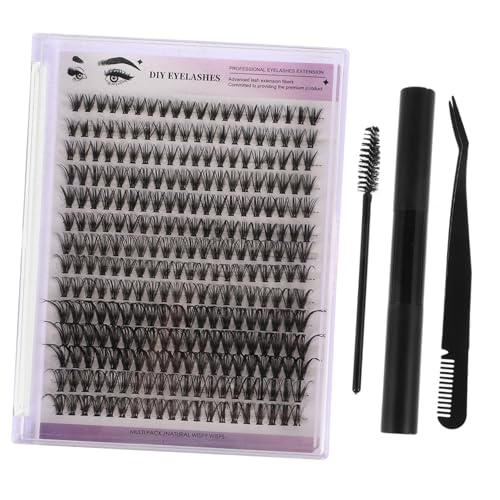 minkissy Einzelnen Wimpern Wimpernbüschel Wimpernverlängerung Selbstklebende Wimpernbüschel Diy-wimpern Wimpernkleber Und Entferner Für Heimgebrauch von minkissy