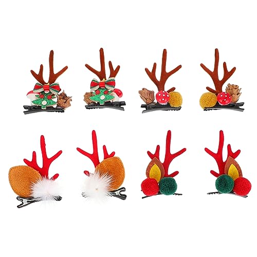 minkissy Einzigartige 4 Paar Weihnachts-haarspangen Aus Hirschgeweih Tierhörner Haarnadel-set Modische Haarnadel Für Frauen Und Mädchen Für Weihnachtsfeiern Hochzeitsfotografie-requisiten von minkissy