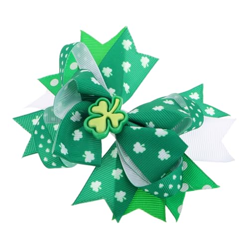minkissy Shamrock Haarclip Für Patrick's Day Mehrschichtige Schleifen-design Haarschmuck Für Junge Mädchen Leichte Und Bequeme Haarspange Für Festlichkeiten Und Partys von minkissy