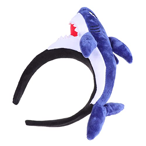 minkissy Stoffhaarband Kreative Fisch-form Kopfbedeckung Blau Einzigartiges Foto-requisit Modisches Stirnband Angenehmes Tragegefühl Party-kostüm-requisit von minkissy