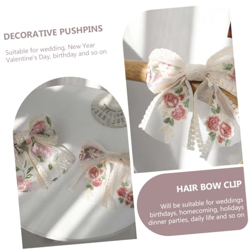 minkissy Elegante Bestickte Haarschleife Haarklammer für Damen und Mädchen Zarter Bowknot Haarclip Langlebiges Haaraccessoire für Hochzeit Alltag und Festliche Anlässe von minkissy