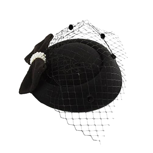 minkissy Spitze Bowknot Haarspange Braut Hut Hochzeit Haarnadel Bankett Kopfschmuck Damen Haar-accessoires von minkissy