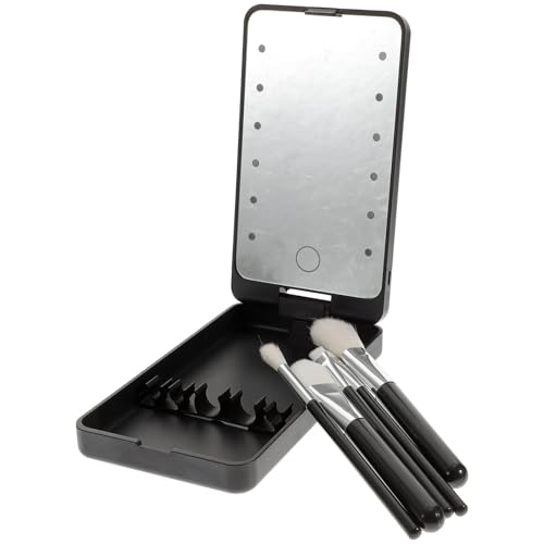 minkissy Eyelash Holder Case Mit Led Licht Und Spiegel Tragbare Wimpern Aufbewahrungsbox Organizer Für Falsche Wimpern Für Reisen Und Makeup Künstler von minkissy