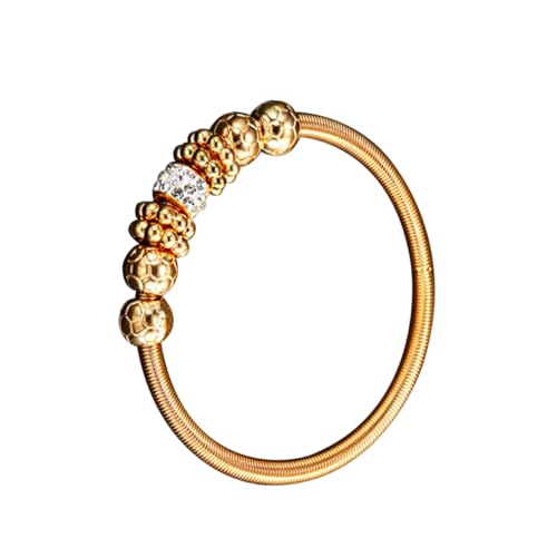 minkissy Elegantes Damen Armband mit Funkelnden Strasssteinen Modischer Metall armreif in Gold Langlebiger Schmuck für Alltag und Festliche Anlässe Geschenk für Freundinnen und Familie von minkissy