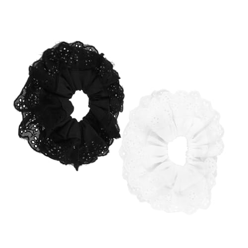 minkissy Haargummi-set Aus Spitze 2-teilig Übergroße Große Haargummis Pferdeschwanzhalter Für Frauen Und Mädchen Robust Elastisch von minkissy