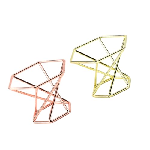 minkissy Elegantes Make-up-quasten-rack Edelstahl-quasten-aufbewahrungsständer 2-teiliger Tabletthalter Für Frauen Und Mädchen Tablett-unterstützung von minkissy