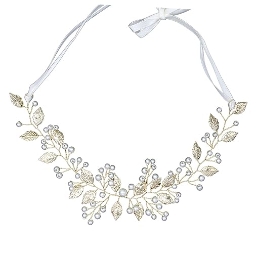 minkissy Braut-haarreif Mit Blättern Elegantes Haar-accessoire Für Die Hochzeit Für Frauen Schlichtes Design von minkissy