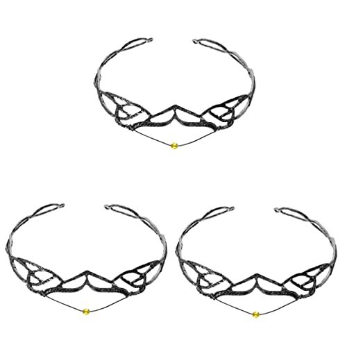 3st Elfenkrone Haarschmuck Für Die Braut Stirnband Für Mädchen Braut Stirnbänder Modisches Haarband Tiara-stirnband Haarschmuck Für Damen Feenkrone Legierung Frau Hochzeit Hobbit von minkissy