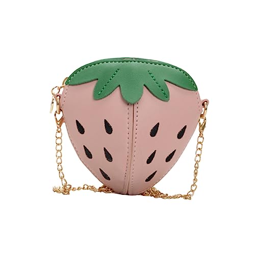minkissy Erdbeertasche Für Mädchen Umhängetasche Mit Reißverschluss Leicht Und Praktisch Kindertasche Zum Tragen Von Kleinen Gegenständen von minkissy