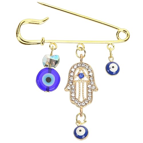 minkissy Evil Eye Brosche Anstecknadel Damen Herren Retro Schmuck Lapel Pin für Schal Pullover Cardigan Party Modisches Accessoire von minkissy