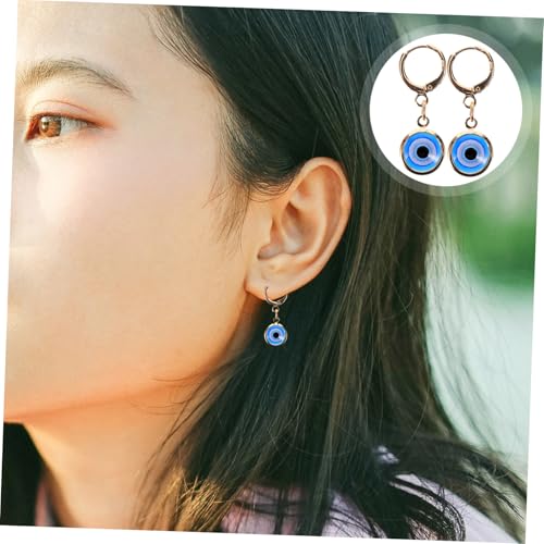 minkissy Evil Eye Ohrringe Damen Ohrschmuck aus Hochwertiger Legierung und Harz Langlebig Auffälliges Design Stilvolle Ohrhänger für Mädchen und Frauen Vielseitig Kombinierbar von minkissy