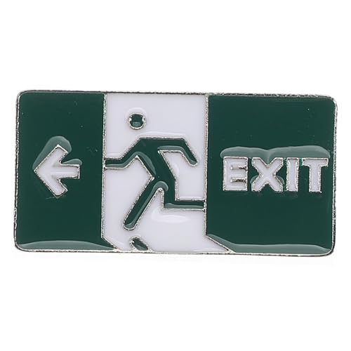 minkissy Exit Sicherheitsausgang Nachthilfe Pin Metallabzeichen für Kleidung und Taschen Einzigartiges Design für Modebegeisterte Leuchtende Emaille Brosche für Accessoires von minkissy