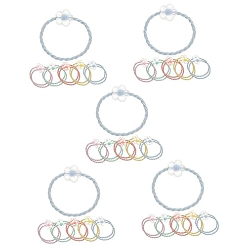 minkissy 100 Stk Haargummi Einfädeln Haargummis Für Kleine Mädchen Haarbänder in Macaron-farbe Geflochtene Haargummis Haarband Haargummis Zum Duschen Blumenhaarseile Kind Armband Gewinde von minkissy