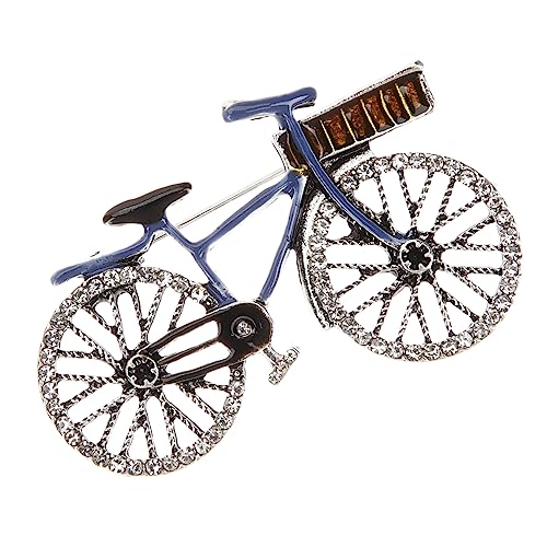 minkissy Fahrrad Brosche Anstecknadel mit Strass für Frauen Elegantes Vintage Accessoire für Kleidung Taschen und für Besondere Anlässe und von minkissy