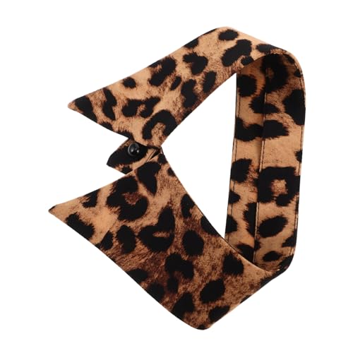 minkissy Falscher Kragen Für Damen Hemd Mit Leopardenmuster Design Zierkragen Aus Chiffon Material Multifunktionaler Fake Kragen Für Alltagskleidung Und Bürokleidung von minkissy