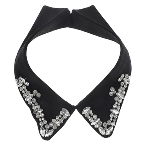 minkissy Falscher Hemdkragen Aus Hochwertigem Material Mit Strahlenden Strasssteinen Verziert Für Damen Abnehmbar Vielseitig Tragbar Modisches Accessoire Für Verschiedene Outfits von minkissy