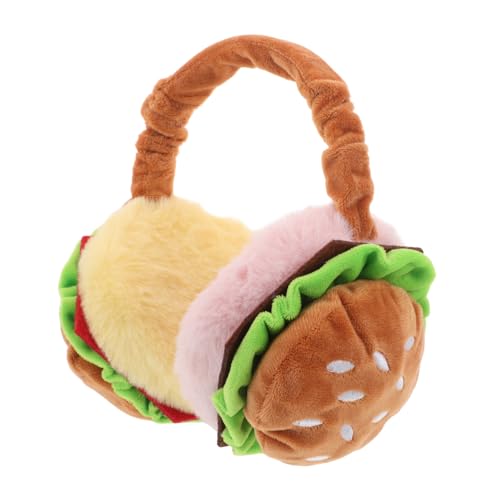 minkissy Lustige Hamburger-ohrenwärmer Für Damen Warmer Plüsch- -ohrenschützer von minkissy