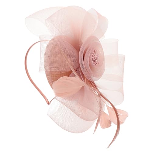 minkissy Fascinator Haarreif Für Mit Netzschleier Vintage Kopfschmuck Für Teeparty Hochzeiten Und Cocktail-events Eleganter Haarschmuck Für Besondere Anlässe Zartem von minkissy