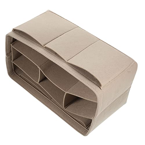 minkissy Felt Kosmetiktasche Für Damen Multifunktionale Tragbare Organizer-Tasche Aus Dickem Umweltfreundlichem Filz Für Make-up Und Bürobedarf Khaki von minkissy