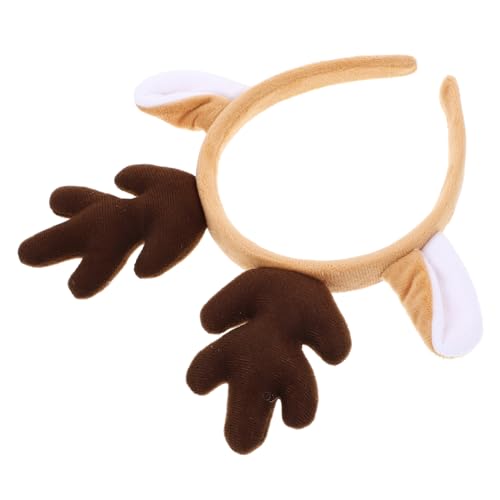 minkissy Festliches Weihnachts-stirnband Aus Hirschgeweih Realistischer 3d-stoff Aus Kunststoff für Feiertagspartys und Themen von minkissy