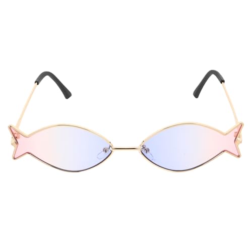 minkissy Fischförmige Sonnenbrille Damen Lustige Hawaii Strandbrille Leichtes Design Bequemer Sitz Party Foto Requisiten Pool Party Zubehör von minkissy