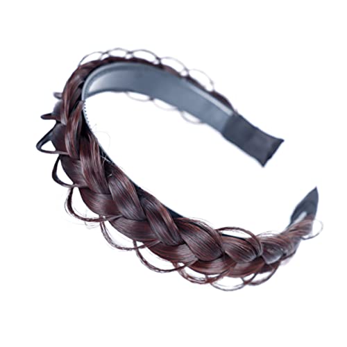 Fischgräten-stirnband Frauen Stirnband Perücke Zopf Haarreifen Stirnband Aus Kunsthaar Haarschmuck Kostümperücken Stirnband Aus Synthetikgeflecht Twist Hochtemperaturdraht Weben von minkissy