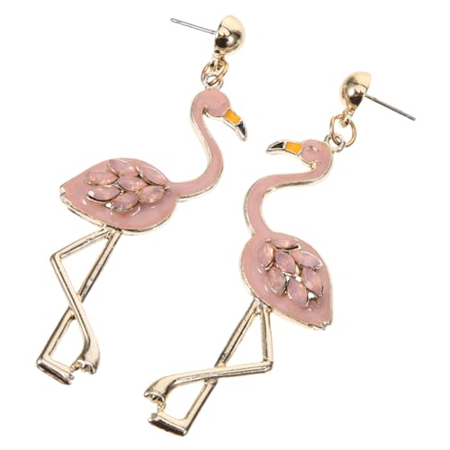 minkissy Flamingo Ohrringe Damen Baumelnde Ohrhänger Handgemachte Ohrstecker Hautfreundlicher Ohrschmuck Für Mädchen Modisches Accessoire Für Anlässe von minkissy