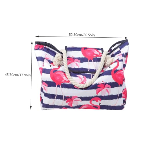 minkissy Flamingo Strandtasche Damen Große Tasche mit Leichtem Geräumig und Vielseitig für Urlaub Sport und Alltag Schulter Handtasche Strandtasche mit Modischem Flamingo print von minkissy
