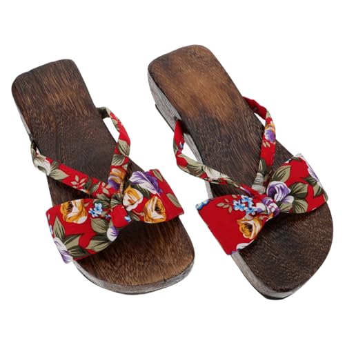 minkissy Flat Sole Clogs Damen Holz Sandalen rutschfeste Sommerschuhe Atmungsaktive Leichte Pantoletten für Strand und Alltag von minkissy