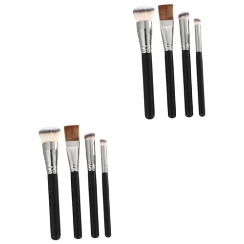 minkissy Foundation-Pinsel, Maskenpinsel, Make-up-Tools, Make-up-Utensilien, Kosmetikutensilien, Kosmetikpinsel, Faser, Wolle, Concealer, 8 Stück von minkissy