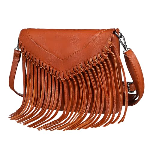 minkissy Fransen Umhängetasche Damen Kleine Schultertasche mit Quasten Eleganter PU Handtasche für Alltag Reisen und Partys Große Kapazität Langlebig und Stylisch minkissy Fransen Umhängetasche Damen Kleine Schultertasche mit Quasten Eleganter PU Handtasche für Alltag Reisen und Partys Große Kapazität Langlebig und Stylisch von minkissy