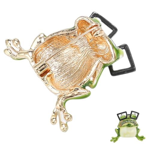 minkissy Frosch Brosche Metall Niedliche Anstecknadel Dekorativ Modisch Langlebig für Kleidung Hut Rucksack für Frauen und Freunde von minkissy